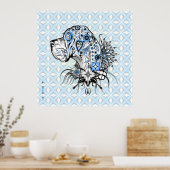 Poster Portrait Tattoo Stil Doggen (Cuisine)