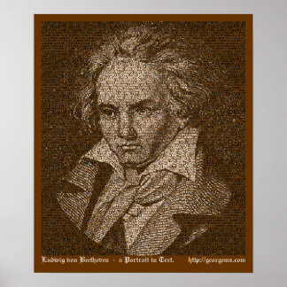 Poster Portrait texte Beethoven