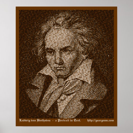 Poster Portrait texte Beethoven (Devant)