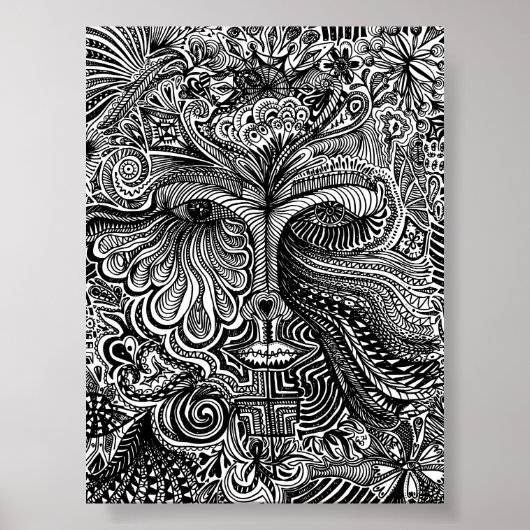 Poster Portrait Trippy (Devant)