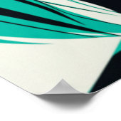 Poster Portrait Turquoise et rouge femme - Graphi moderne (Coin)