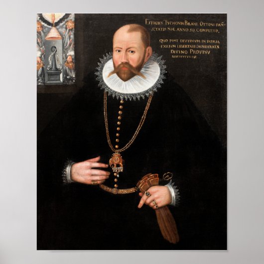 Poster Portrait Tycho Brahe - 1596 (Devant)