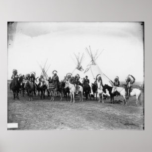 Poster Portrait Vintage amérindien