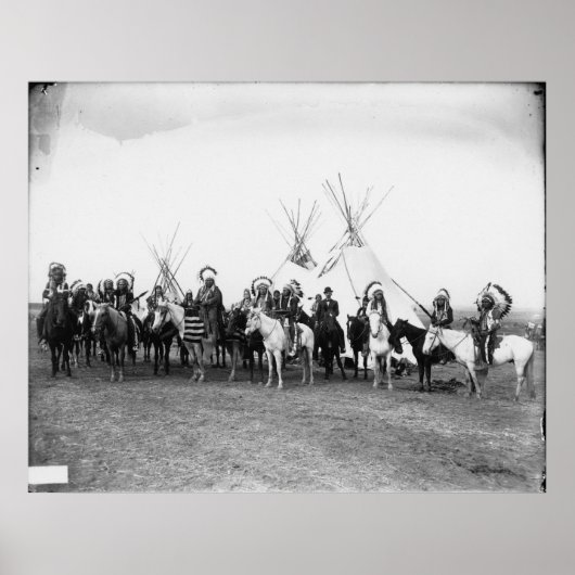 Poster Portrait Vintage amérindien (Devant)