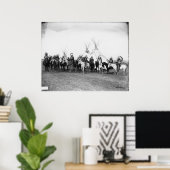 Poster Portrait Vintage amérindien (Bureau à domicile)