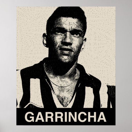 Poster Portrait Vintage de Garrincha (Devant)