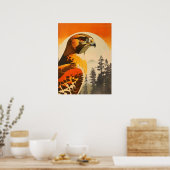 Poster Portrait vintage du Cooper's Hawk (Cuisine)