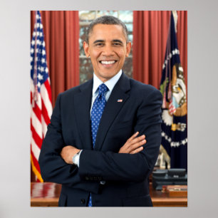 Poster Portrait vintage du président Barack Obama
