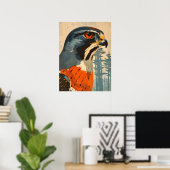Poster Portrait vintage d'un faucon de Cooper (Bureau à domicile)