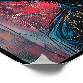 Poster Portraits d'aliens abstraits dans une grille de gr (Coin)