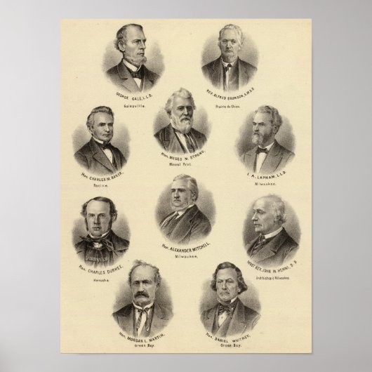 Poster Portraits de George Gale, Alfred Brunson (Devant)