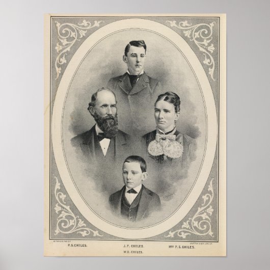 Poster Portraits de la famille Chiles (Devant)