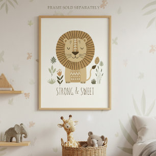 Poster Portraits de safari Lion Ivoire ID1264
