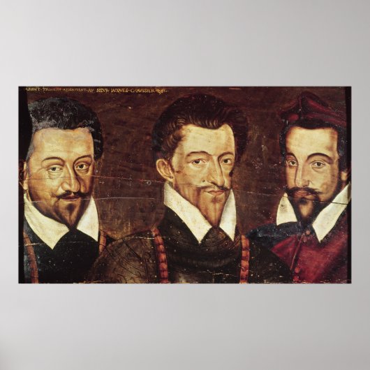 Poster Portraits de trois ducs de Guise (Devant)