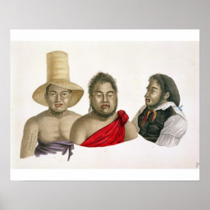 Poster Portraits des chefs des îles de sandwich, de
