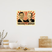 Poster Portraits d'Obama Biden (Cuisine)
