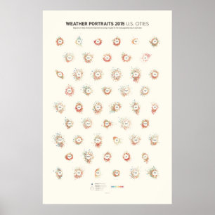 Poster Portraits météorologiques 2015 : Villes américaine