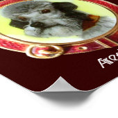 Poster PORTRAITS MINIATURES DE CHIEN VICTORIEN Airedale T (Coin)