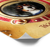 Poster PORTRAITS MINIATURES DE CHIEN VICTORIENS Épagneul (Coin)