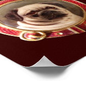 Poster PORTRAITS MINIATURES DE CHIENS VICTORIENS Carlin (Coin)