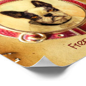 Poster PORTRAITS MINIATURES VICTORIENS Bouledogue Françai (Coin)