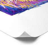 Poster Portrat de lion jaune rose Abstrait (Coin)