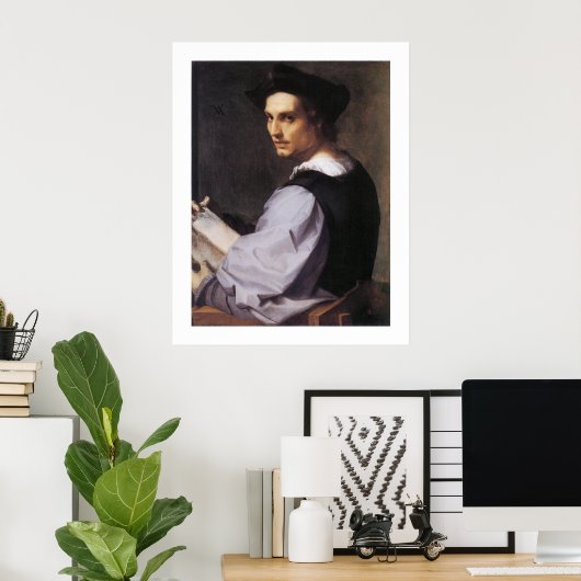 Poster Portriat d'un jeune homme (Bureau à domicile)