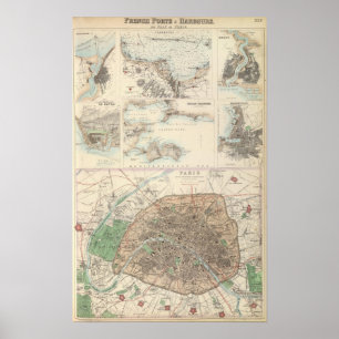 Poster Ports et Plan de Paris