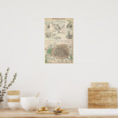 Poster Ports et Plan de Paris (Cuisine)