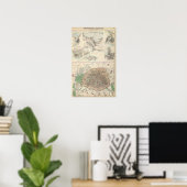 Poster Ports et Plan de Paris (Bureau à domicile)