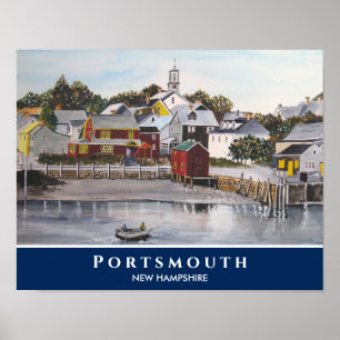 Poster Portsmouth Harbour New Hampshire USA Peinture