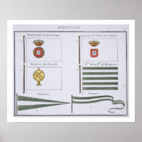 Portugais Flags, tiré d'un livre français de Flags
