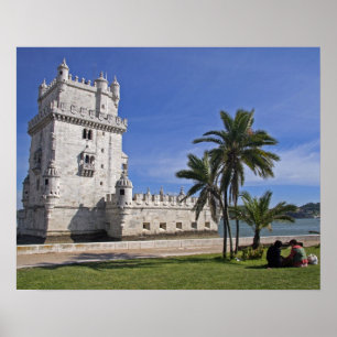 Poster Portugal, Lisbonne. Tour de Belem, un site classé