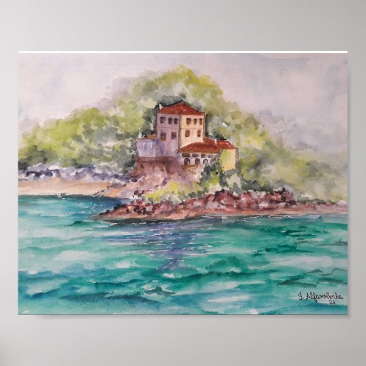 Poster Portugal Palácio da Comenda Carte Setubal (Devant)