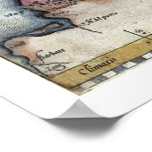 Poster Portugal par Carte Ortelius 1579 (Coin)