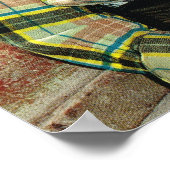 Poster Portugal vintage, Nazare, pêcheur (Coin)