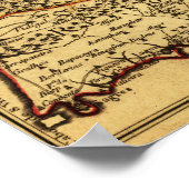 Poster PortugalCarte panoramiquePortugal (Coin)