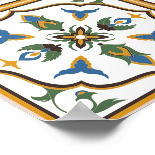 Poster Portuguese Tile Pattern (Coin)