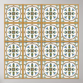 Poster Portuguese Tile Pattern (Devant)