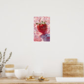 Poster Pos De Surface D'Eau Rose Clair Chatoyant Aux Frai (Cuisine)