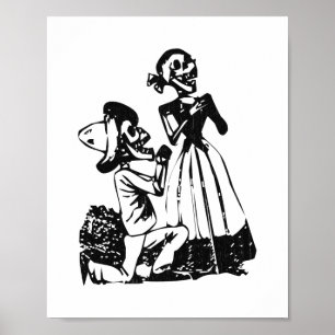 Poster Posada Cavalera Courting Skeleton