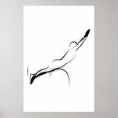 Poster Pose de cygne Pilates - baril d'échelle (Devant)
