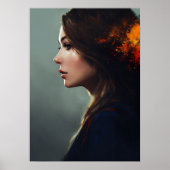 Poster "Pose de gauche gracieuse d'une dame exubérant l'é (Devant)