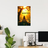 Poster Pose de méditation Yoga personnalisable (Bureau à domicile)