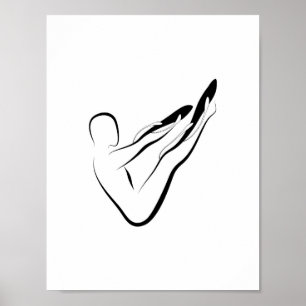 Poster Pose de Pilates de balancier de pose de Pilates