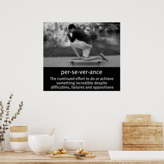 Poster Pose de prière en planche longue (Cuisine)