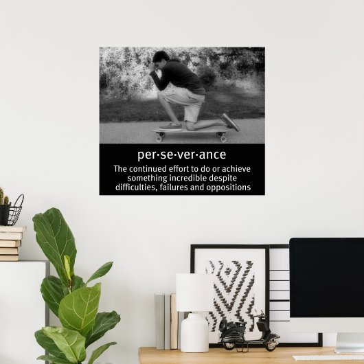 Poster Pose de prière en planche longue (Bureau à domicile)