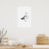 Poster Pose de sceau Pilates - Mat (Cuisine)