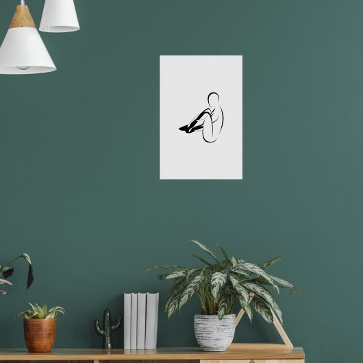 Poster Pose de sceau Pilates - Mat (Salon 1)