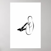 Poster Pose de sceau Pilates - Mat (Devant)